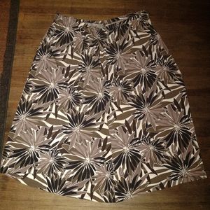 Cato Brown Floral Maxi Skirt 26 28W